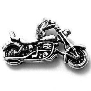 CRUISER MOTORCYCLE CHARM. STERLING SILVER